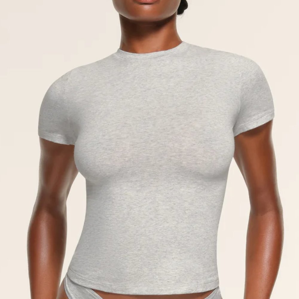 Cotton Jersey T-Shirt - Light Heather Grey